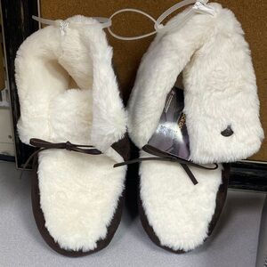 Cozy Brown and Cream Women's Slippers